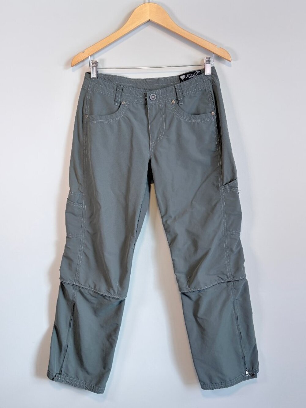 KUHL Bandita Convertible Hiking Pants Gorpcore Camping Green Women Size 6 Short